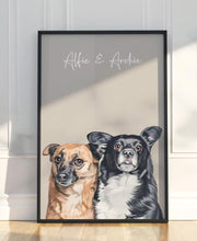 Pet Portrait, Hand-illustrated Custom Portrait, Personalized Dog Wall Art, Pet Memorial Ideas, Digital or Print, Couple GiftPet Portrait, Hand-illustrated Custom Portrait, Personalized Dog Wall Art, Pet Memorial Ideas, Digital or Print, Couple Gift